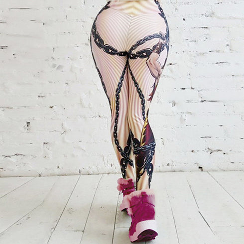 Fashion Hero Women Print Leggings High Elastic Push Up Fitness Legging Sporting Slim Jeggings  3D Printed Leggings - ROUTINE FASHION